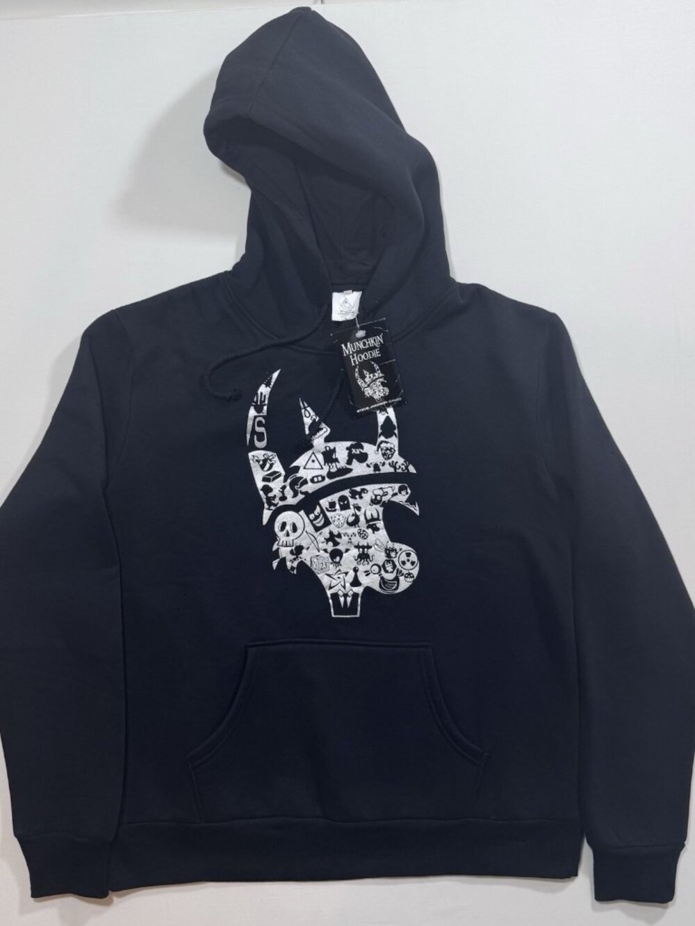 Steve Jackson‎ Games Munchkin Hoodie NWT w/ Promo Cards Black L Streetwear Flaw!